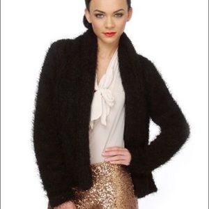 Black fuzzy jacket/coat